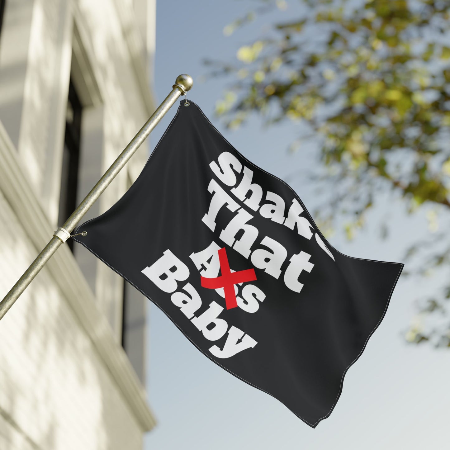 Black Shake That Baby Flag